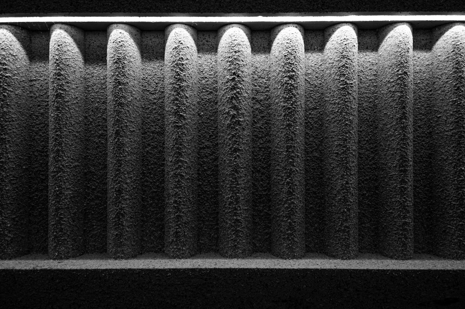 Close-up of a dusty pleated air filter